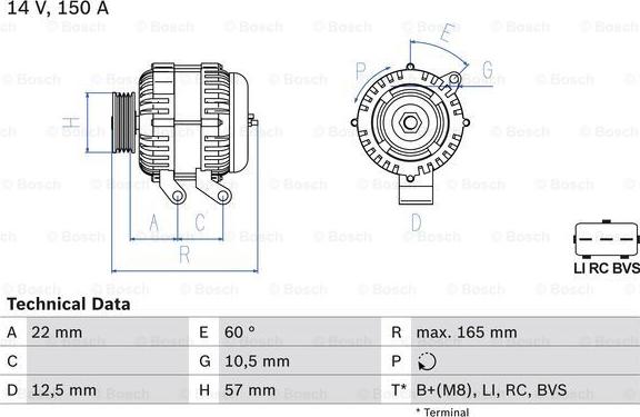 BOSCH 0 986 082 400 - Laturi inparts.fi