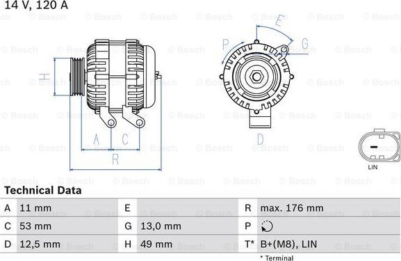 BOSCH 0 986 082 220 - Laturi inparts.fi