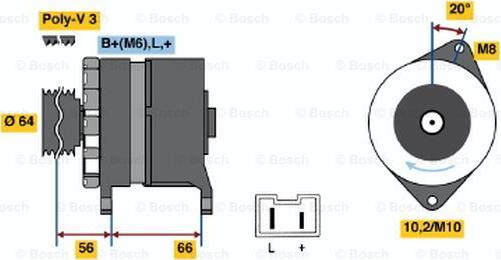 BOSCH 0 986 039 951 - Laturi inparts.fi