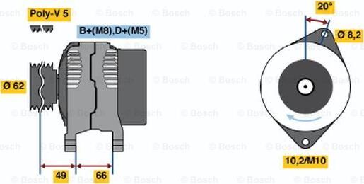 BOSCH 0 986 039 921 - Laturi inparts.fi