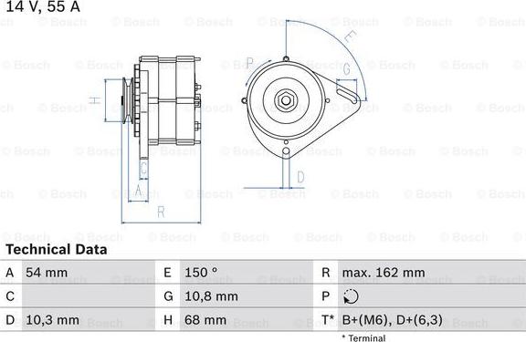 BOSCH 0 986 039 501 - Laturi inparts.fi