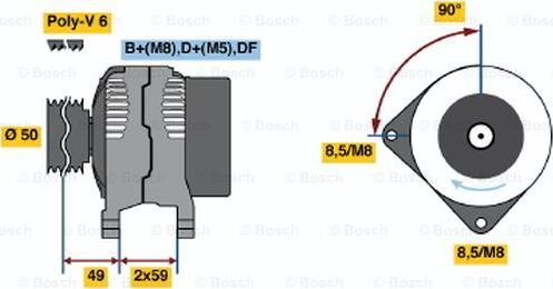 BOSCH 0 986 039 520 - Laturi inparts.fi