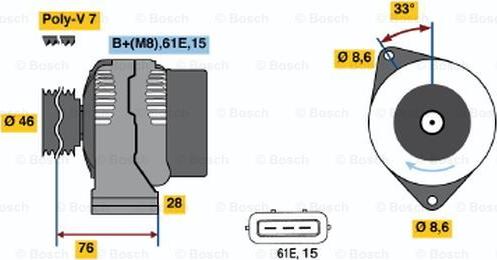 BOSCH 0 986 039 650 - Laturi inparts.fi