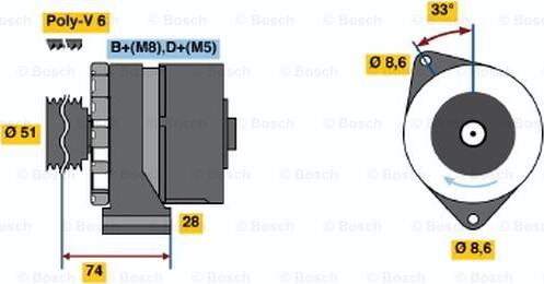 BOSCH 0 986 039 620 - Laturi inparts.fi