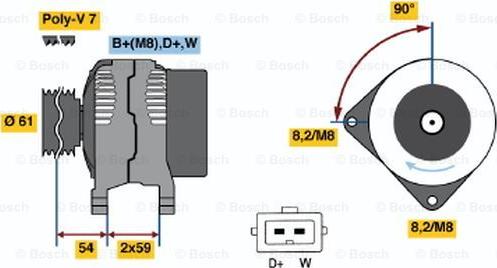 BOSCH 0 986 039 080 - Laturi inparts.fi