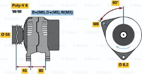 BOSCH 0 986 039 891 - Laturi inparts.fi