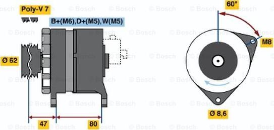 BOSCH 0 986 039 881 - Laturi inparts.fi