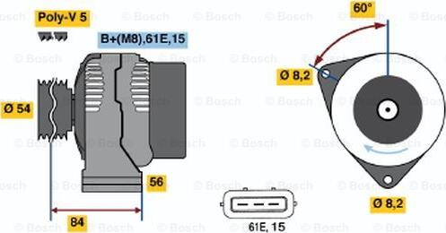 BOSCH 0 986 039 831 - Laturi inparts.fi