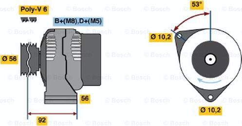 BOSCH 0 986 039 780 - Laturi inparts.fi