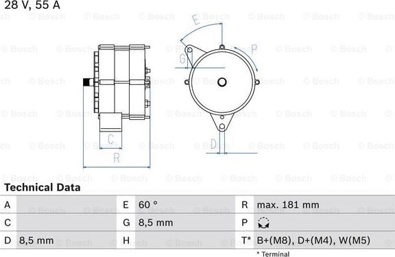 BOSCH 0 986 034 430 - Laturi inparts.fi