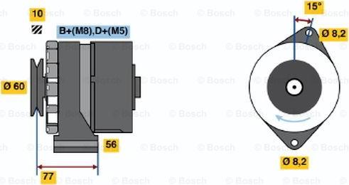 BOSCH 0 986 034 550 - Laturi inparts.fi