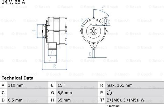 BOSCH 0 986 034 560 - Laturi inparts.fi