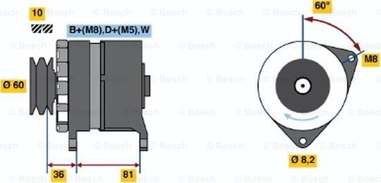 BOSCH 0 986 034 010 - Laturi inparts.fi