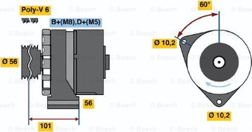 BOSCH 0 986 034 030 - Laturi inparts.fi