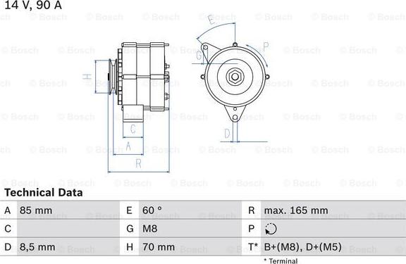 BOSCH 0 986 034 160 - Laturi inparts.fi