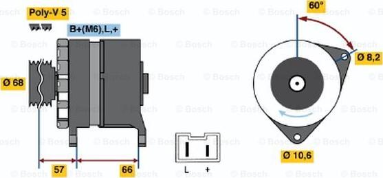 BOSCH 0 986 034 841 - Laturi inparts.fi