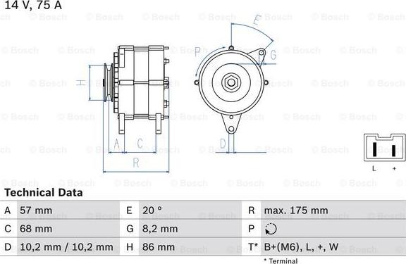 BOSCH 0 986 034 861 - Laturi inparts.fi