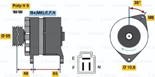 BOSCH 0 986 034 321 - Laturi inparts.fi