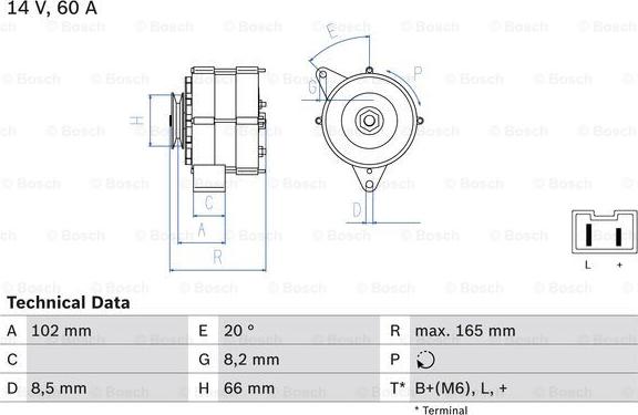 BOSCH 0 986 034 740 - Laturi inparts.fi