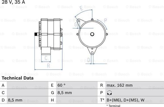 BOSCH 0 986 035 910 - Laturi inparts.fi