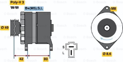 BOSCH 0 986 035 411 - Laturi inparts.fi