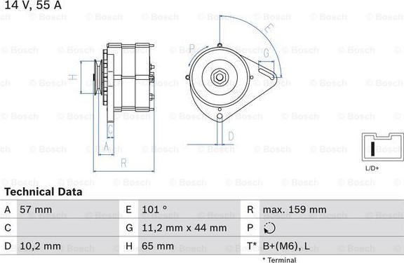 BOSCH 0 986 035 641 - Laturi inparts.fi