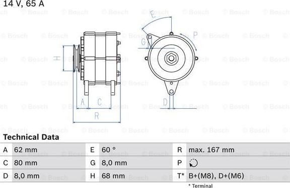 BOSCH 0 986 035 800 - Laturi inparts.fi