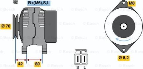 BOSCH 0 986 035 341 - Laturi inparts.fi