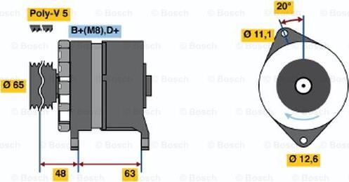 BOSCH 0 986 035 710 - Laturi inparts.fi