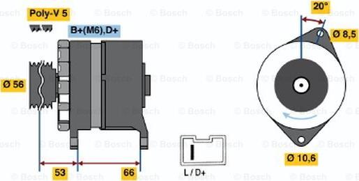 BOSCH 0 986 036 480 - Laturi inparts.fi