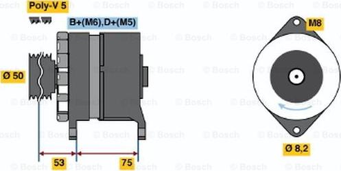 BOSCH 0 986 036 540 - Laturi inparts.fi