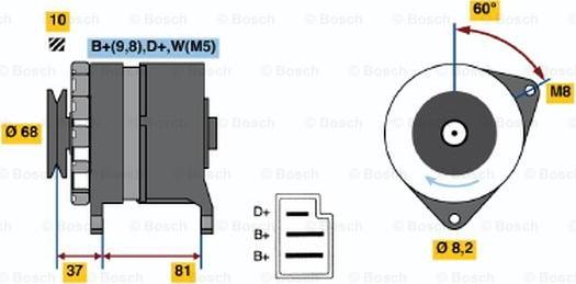 BOSCH 0 986 036 561 - Laturi inparts.fi