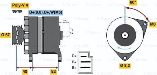 BOSCH 0 986 036 581 - Laturi inparts.fi