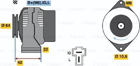 BOSCH 0 986 036 641 - Laturi inparts.fi