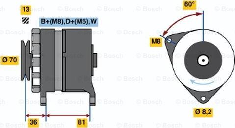 BOSCH 0 986 036 000 - Laturi inparts.fi