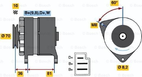 BOSCH 0 986 036 010 - Laturi inparts.fi