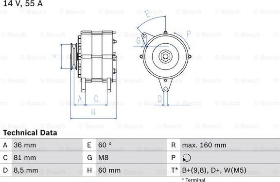 BOSCH 0 986 036 020 - Laturi inparts.fi