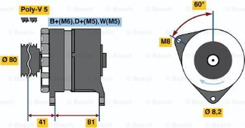 BOSCH 0 986 036 100 - Laturi inparts.fi