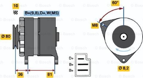 BOSCH 0 986 036 110 - Laturi inparts.fi