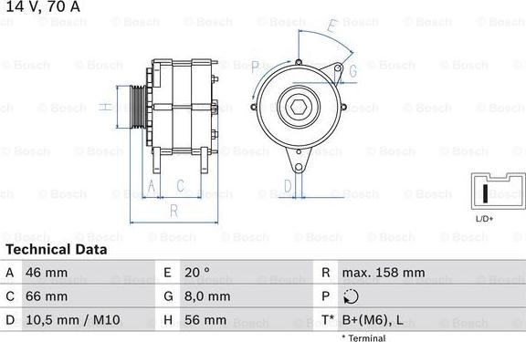 BOSCH 0 986 036 851 - Laturi inparts.fi