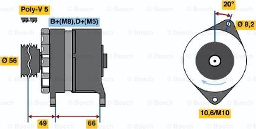 BOSCH 0 986 036 831 - Laturi inparts.fi