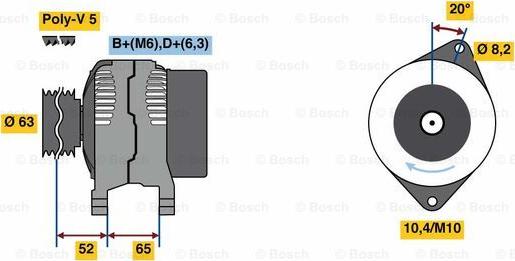 BOSCH 0 986 036 871 - Laturi inparts.fi