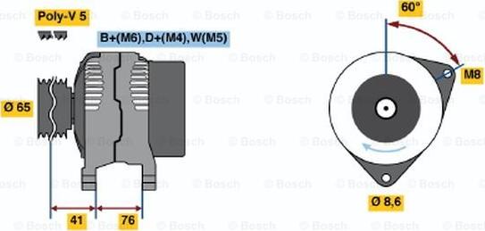 BOSCH 0 986 036 701 - Laturi inparts.fi