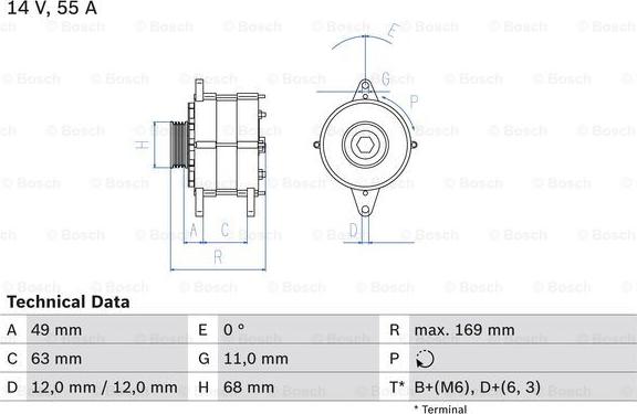 BOSCH 0 986 030 970 - Laturi inparts.fi