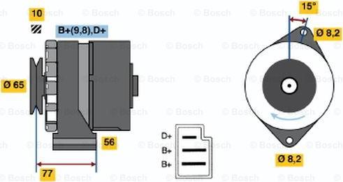 BOSCH 0 986 031 100 - Laturi inparts.fi