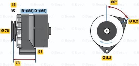 BOSCH 0 986 030 670 - Laturi inparts.fi