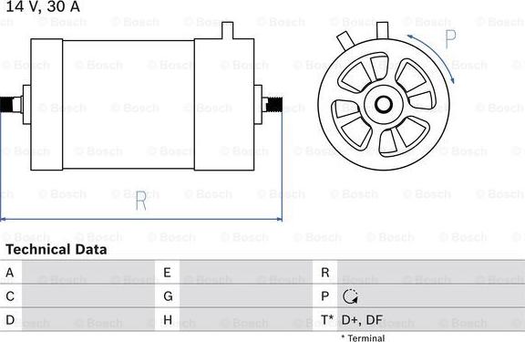 BOSCH 0 986 030 050 - Laturi inparts.fi