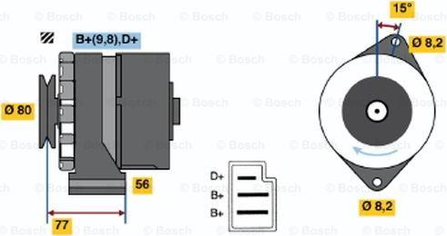 BOSCH 0 986 030 750 - Laturi inparts.fi