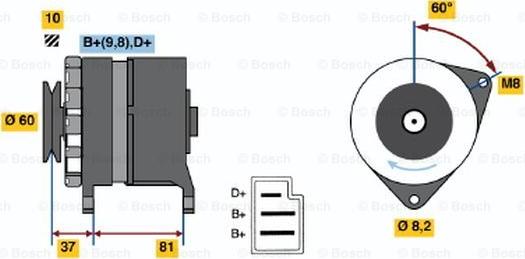 BOSCH 0 986 030 780 - Laturi inparts.fi