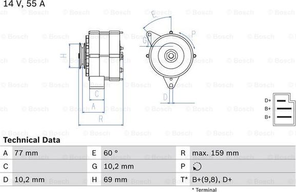 BOSCH 0 986 030 720 - Laturi inparts.fi